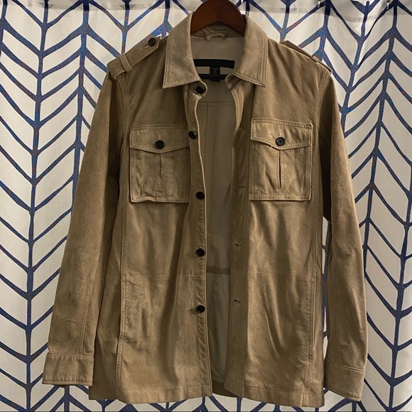Tan Kenneth Cole 100% Suede Leather Jacket - Small - Picture 1 of 7